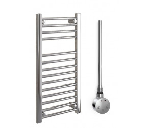DBS Chrome Electric Only Straight Towel Rail 800mm x 400mm Thermostatic