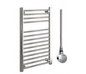 DBS Chrome Electric Only Straight Towel Rail 800mm x 500mm Thermostatic