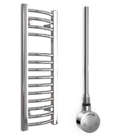 DBS Chrome Electric Only Curved Towel Rail 800mm x 300mm Thermostatic