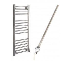 DBS Chrome Electric Only Straight Towel Rail 1000mm x 400mm