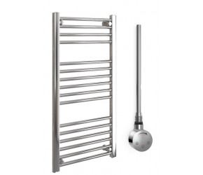 DBS Chrome Electric Only Straight Towel Rail 1000mm x 500mm Thermostatic
