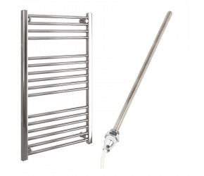 DBS Chrome Electric Only Straight Towel Rail 1000mm x 600mm