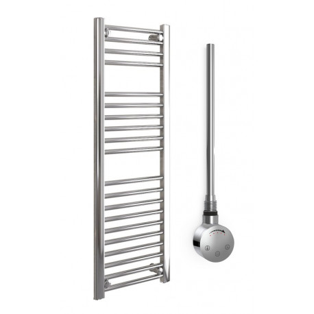 DBS Chrome Electric Only Straight Towel Rail 1200mm x 400mm Thermostatic