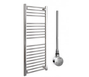 DBS Chrome Electric Only Straight Towel Rail 1200mm x 500mm Thermostatic