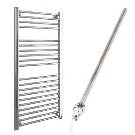 DBS Chrome Electric Only Straight Towel Rail 1200mm x 600mm