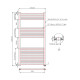 DBS Chrome Electric Only Straight Towel Rail 1200mm x 600mm Thermostatic