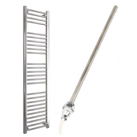 DBS Chrome Electric Only Straight Towel Rail 1600mm x 400mm
