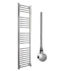 DBS Chrome Electric Only Straight Towel Rail 1600mm x 400mm Thermostatic