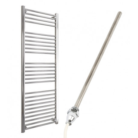 DBS Chrome Electric Only Straight Towel Rail 1600mm x 600mm