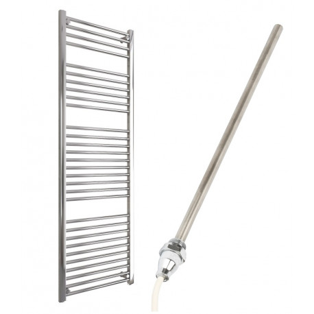 DBS Chrome Electric Only Straight Towel Rail 1800mm x 600mm