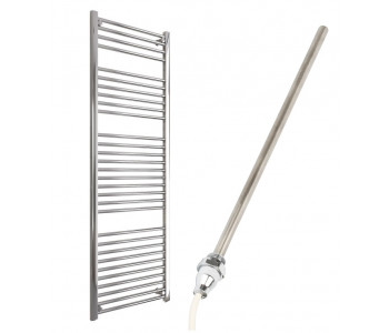 DBS Chrome Electric Only Straight Towel Rail 1800mm x 600mm