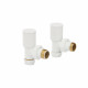 Wyvern White Angled Roundhead Radiator Valves