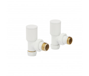 Wyvern White Angled Roundhead Radiator Valves