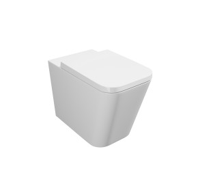 Kartell Genoa Square Rimless Back to Wall Toilet with Soft Close Seat