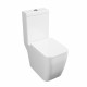 Kartell Genoa Square Rimless Comfort Height Close Coupled Toilet with Soft Close Seat