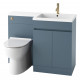 Iona Sky Blue Right Hand 1100mm Bathroom Combination Unit with Toilet and Cistern