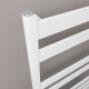Eastbrook Pelago Matt White Aluminium Slim Heated Towel Rail 600mm x 500mm