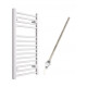 DBS White Electric Only Straight Towel Rail 800mm x 400mm