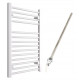 DBS White Electric Only Straight Towel Rail 800mm x 500mm