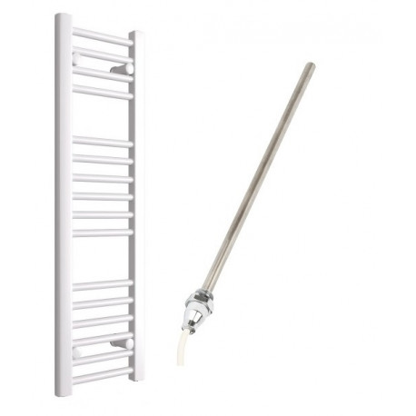 DBS White Electric Only Straight Towel Rail 1000mm x 300mm