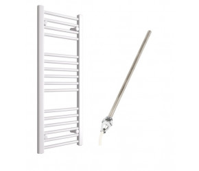 DBS White Electric Only Straight Towel Rail 1000mm x 400mm