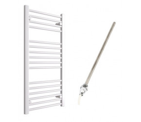 DBS White Electric Only Straight Towel Rail 1000mm x 500mm
