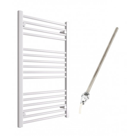 DBS White Electric Only Straight Towel Rail 1000mm x 600mm