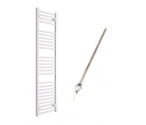 DBS White Electric Only Straight Towel Rail 1600mm x 400mm