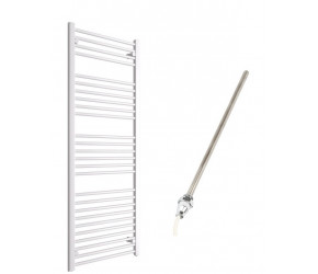 DBS White Electric Only Straight Towel Rail 1600mm x 600mm