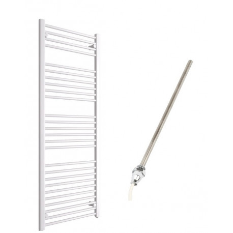 DBS White Electric Only Straight Towel Rail 1600mm x 600mm