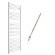DBS White Electric Only Straight Towel Rail 1800mm x 600mm