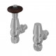 Eastbrook Angled Satin Nickel Traditional Thermostatic Valves