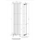 Kartell Boston Anthracite Vertical Designer Radiator 1800mm x 410mm