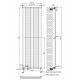 Kartell Boston Anthracite Vertical Designer Radiator 1600mm x 480mm