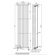 Kartell Boston Anthracite Vertical Designer Radiator 1800mm x 480mm