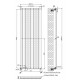 Kartell Boston Anthracite Vertical Designer Radiator 1600mm x 550mm