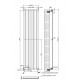 Kartell Boston White Vertical Designer Radiator 1600mm x 410mm