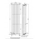 Kartell Boston White Vertical Designer Radiator 1800mm x 480mm