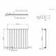 Kartell Boston Anthracite Single Panel Horizontal Radiator 600mm x 630mm