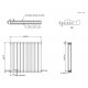 Kartell Boston Anthracite Double Panel Horizontal Radiator 600mm x 630mm