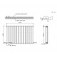 Kartell Boston Anthracite Double Panel Horizontal Radiator 600mm x 910mm