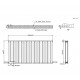 Kartell Boston Anthracite Double Panel Horizontal Radiator 600mm x 1190mm