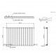 Kartell Boston Gloss White Single Panel Horizontal Radiator 600mm x 910mm