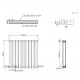 Kartell Boston Gloss White Double Panel Horizontal Radiator 600mm x 630mm