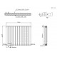 Kartell Boston Gloss White Double Panel Horizontal Radiator 600mm x 770mm