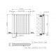 Kartell Aspen Matt Anthracite Horizontal Double Panel Designer Radiator 600mm x 560mm