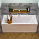 Eastbrook Portland Double Ended 1900 x 900 x 440mm Beauforte Bath - White