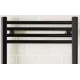 Kartell K-Rail 22mm W Steel Straight Black Plated Heated Towel Rail 1000mm H x 500mm W
