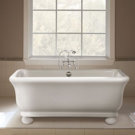 BC Designs Senator Solid Surface Thinn Bath with Globe Feet 1804mm x 850mm