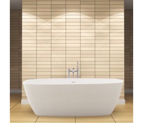 BC Designs VIVE Solid Surface Thinn Bath 1610mm Long x 750mm Wide